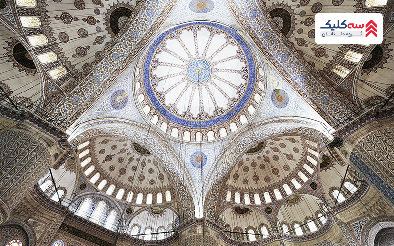 نمایی زیبا از مسجد سلطان احمد