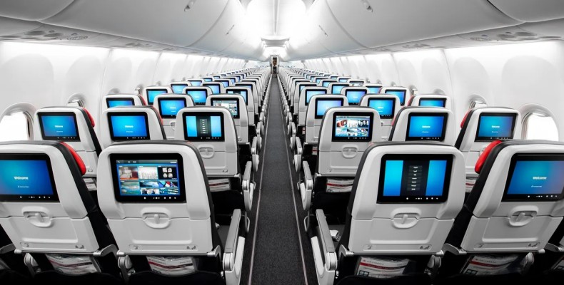 کلاس اکونومی ایرکانادا در مسیرهای آمریکای شمالی و کارائیب