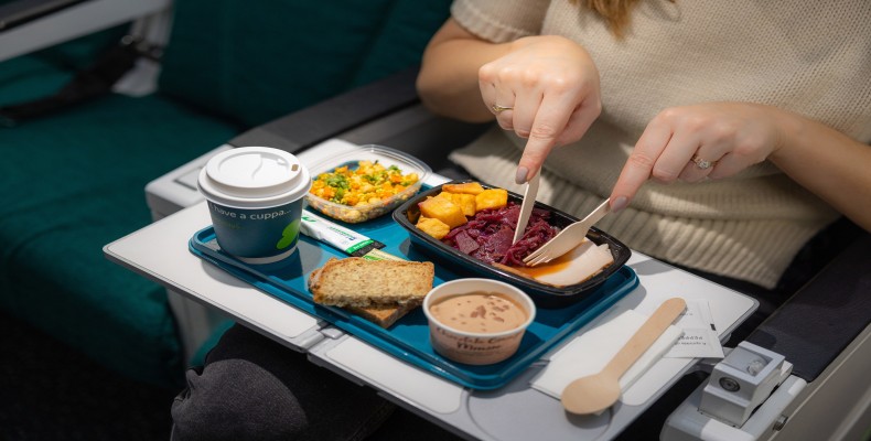 غذای هواپیما در کلاس اکونومی همراه با وعده اصلی و میانوعده