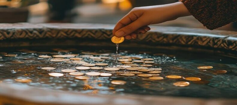 راز انداختن سکه در آب نماها