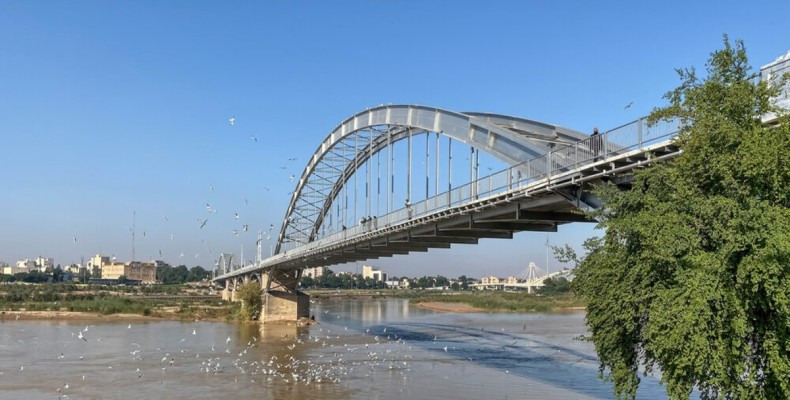 پل سفید اهواز بر فراز رود کارون | نماد اصلی پل‌های اهواز