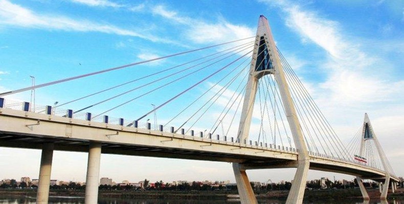 پل نادری اهواز در امتداد خیابان سلمان فارسی | یکی از پرترددترین پل‌های اهواز