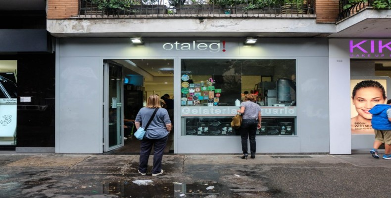 نمای بیرونی Otaleg؛ یکی از بهترین مکانها برای تجربه ژلاتو در رم