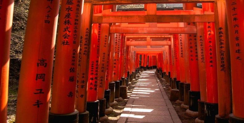 مسیر معروف دروازههای توری نارنجی در زیارتگاه فوشیمی ایناری؛ از جذابترین مکانهای دیدنی کیوتو