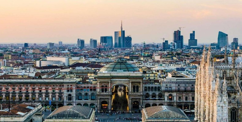 نمای کلی شهر میلان؛ دومین شهر پرجمعیت ایتالیا