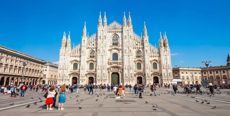 نمایی از شهر میلان در یکی از روزهای معتدل سال