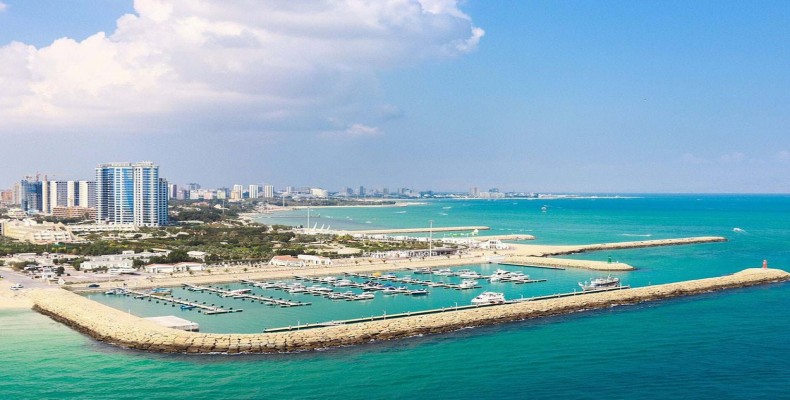 نمای هوایی جزیره کیش در ایام نوروز و تعطیلات عید