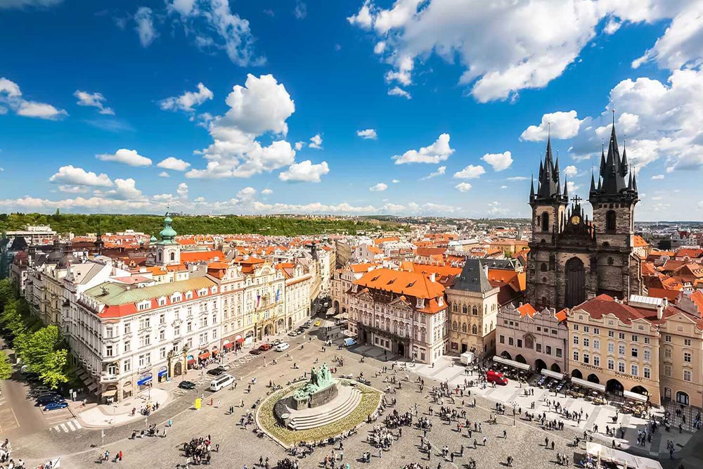 The city of Prague in the Czech Republic