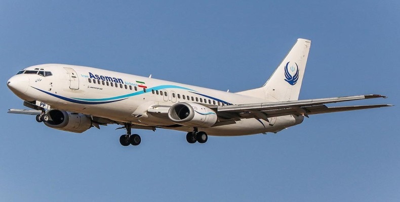 بوئینگ 737 شرکت هواپیمایی آسمان در حال پرواز