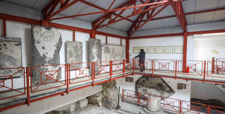 موزاییکهای تاریخی بیزانسی در موزه موزاییک کاخ بزرگ استانبول