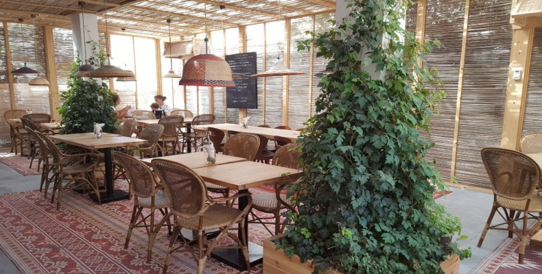 رستوران گیاهی Comptoir 102 دبی با نور ملایم و دکور طبیعی؛ مکانی برای صرف غذاهای سالم و ارگانیک در دبی