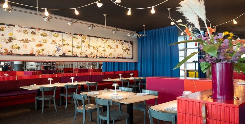دکور رنگارنگ و مدرن رستوران Emma Metzler در فرانکفورت