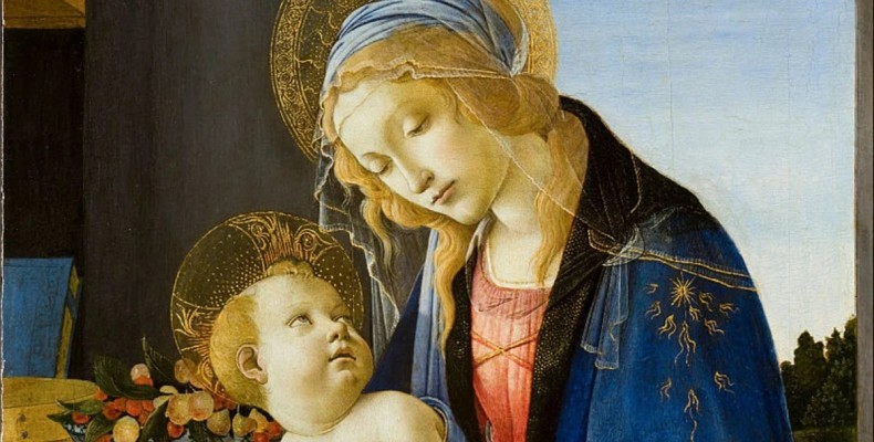 تابلوی مدونا و کودک یا Madonna of the Book اثر بوتیچلی در موزههای میلان