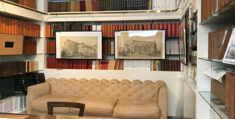 نمای داخلی موزه استودیو پورتالوپی در میلان؛ موزه معماری و طراحی ایتالیا