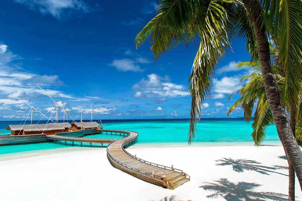 Resting on the beaches of the Maldives