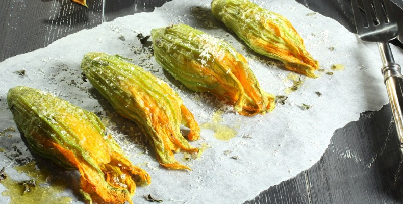 Fiori di Zucca، گل کدو شکمپر سرخشده به سبک رومی