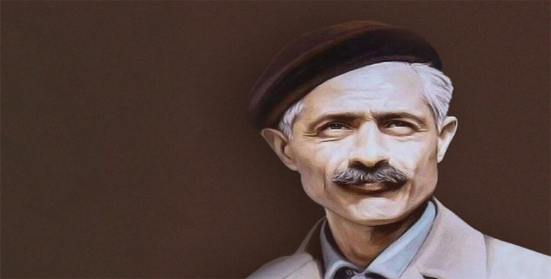 پرتره جلال آلاحمد نویسنده ایرانی در موزه خانه سیمین و جلال