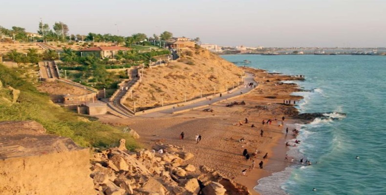 روستای رمین چابهار و چشمانداز ساحلی آن در فصل بهار