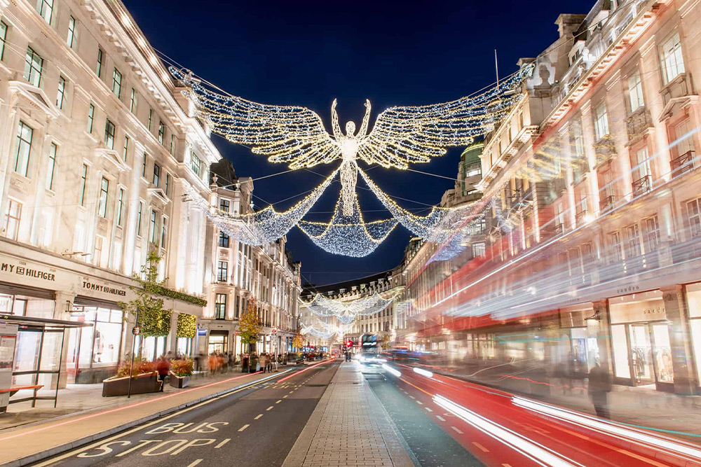 London Christmas lights lighting ceremony