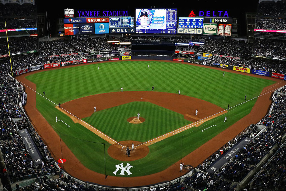Baseball game at Yankee Stadium