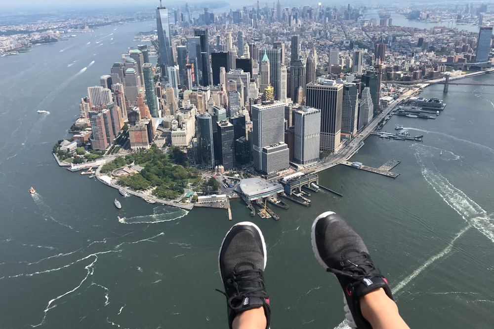 Helicopter tour of New York