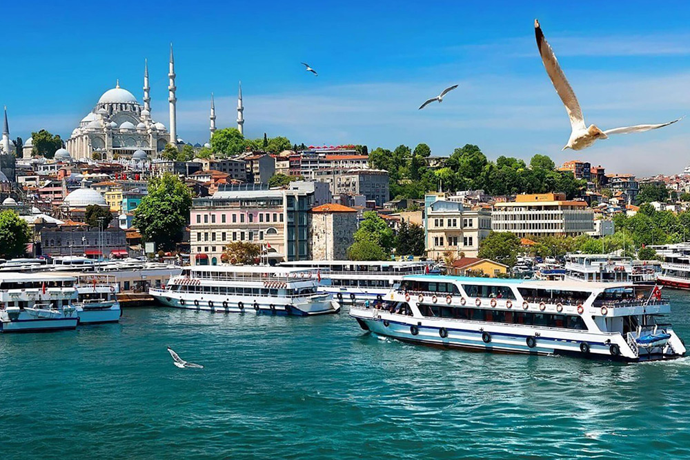 Cruise ship in the Bosphorus