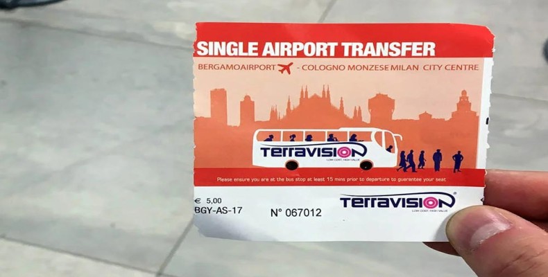 بلیط اتوبوس فرودگاه در میلان برای جابهجایی به مرکز شهر