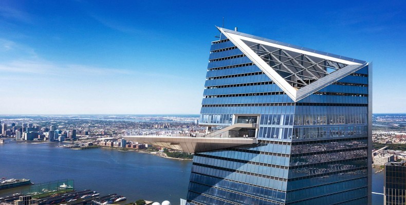 نمای شهر از سکوی Edge Hudson Yards در نیویورک