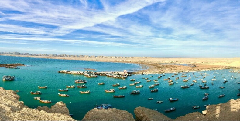 ساحل بریس و اسکله صیادی چابهار در زمستان