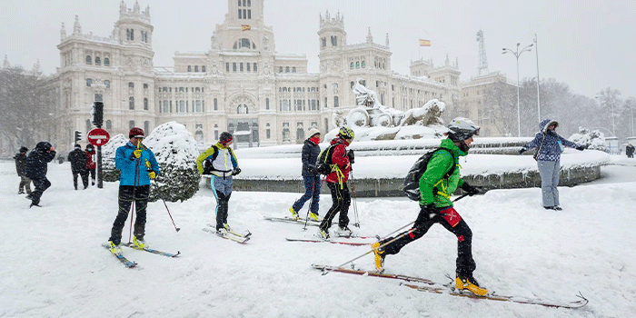 Madrid in winter