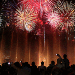 Celebration and fireworks in Dubai