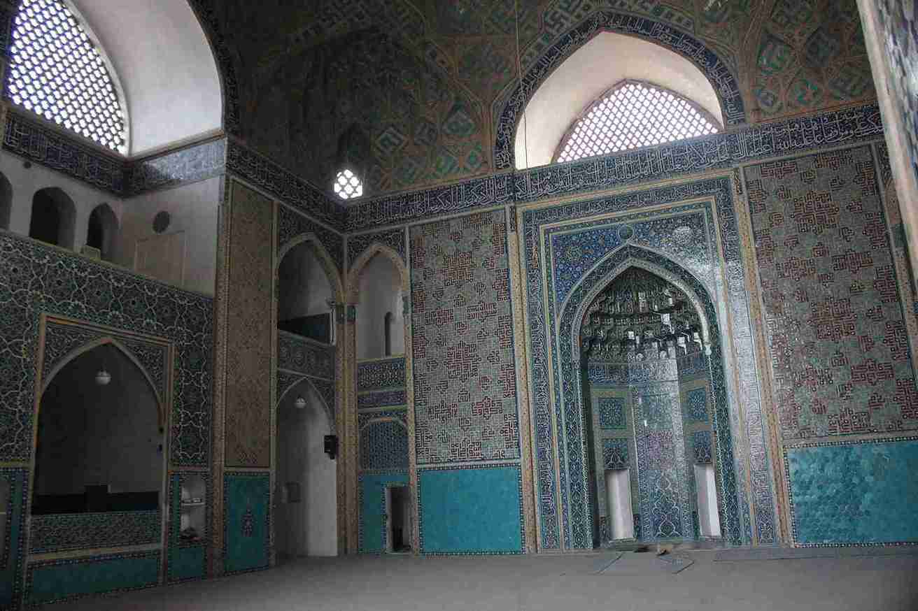 معماری بخش های مختلف مسجد جامع یزد