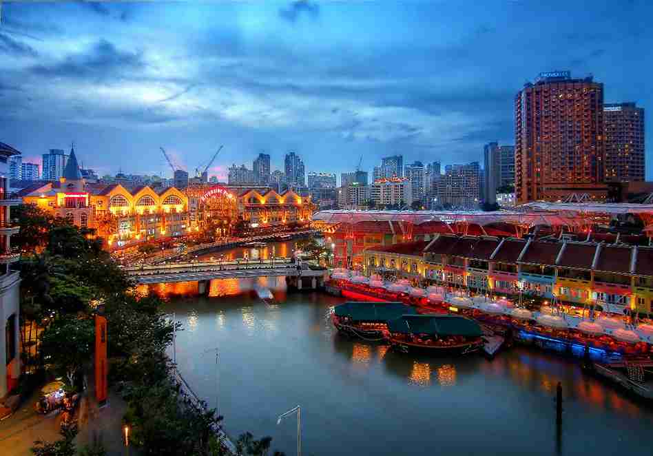سنگاپور به چی معروفه؟ به مناظر زیبای اسکله کلارک 