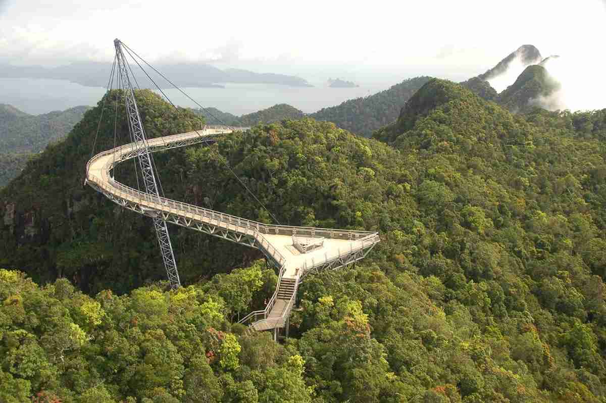 مالزی به چی معروفه؟پل آسمان لنگکاوی