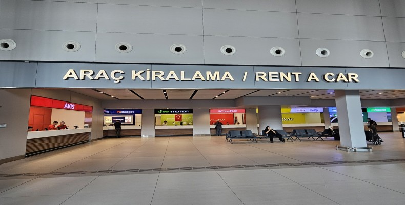 بخش اجاره خودرو Rent a Car در فرودگاه جدید استانبول با برندهای مختلف