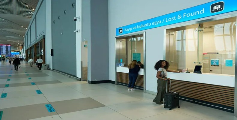 بخش اشیای گمشده Lost and Found در ترمینال فرودگاه
