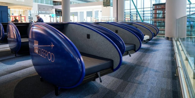 کپسول‌های خواب iGA Sleep Pod در فرودگاه جدید استانبول برای استراحت مسافران