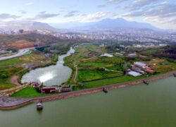 نمای هوایی از شهر مهاباد