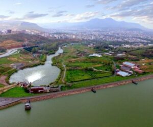 نمای هوایی از شهر مهاباد