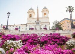 شهر زیبای رم در بهار و گل های رنگارنگ